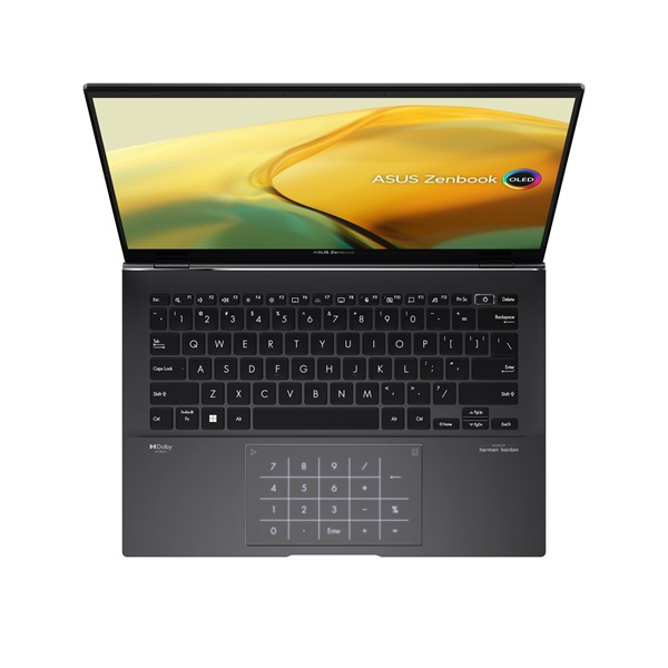 ASUS CONS NB ZenBook UM3402YA-KM454W 14" WQXGA+ OLED GL, Ryzen7 7730U, 16GB, 1TB M.2, INT, WIN11H, Fekete - Image 3
