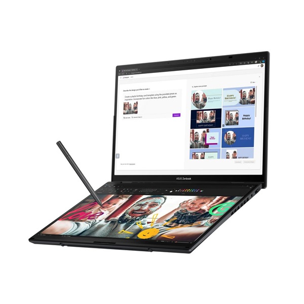 ASUS CONS NB Zenbook Duo UX8406CA-PZ144W 14" WQXGA OLED Touch, Intel Arl H Core U. 7, 16GB, 1TB M.2, INT, WIN11H, Szürke - Image 3