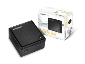 GIGABYTE PC BRIX, Intel Celeron J3455 2.3 GHz, HDMI, DSUB, LAN, WIFI, Bluetooth, 2,5" HDD hely, 4xUSB 3.0