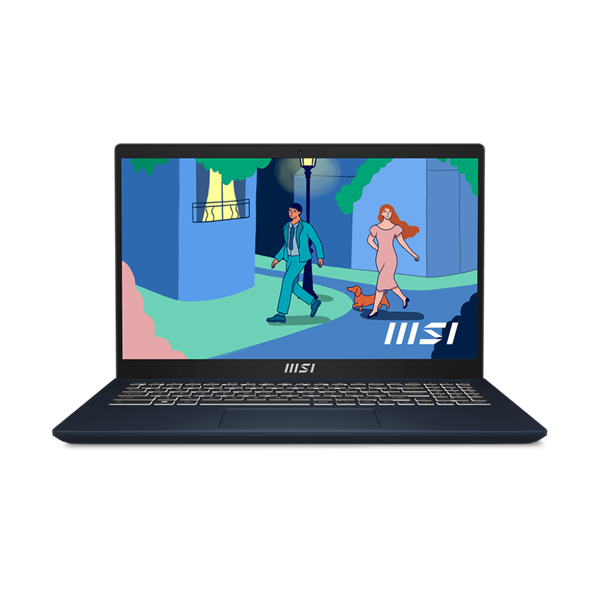 MSI Business NB Modern 15 B7M-455, 15.6" FHD, Ryzen 5 7430U, 16GB, 512GB M.2, INT, NOOS, Fekete