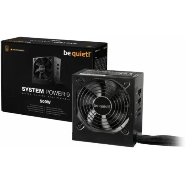 Be Quiet!  500W System Power 9 CM 12 cm tápegység