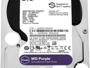 2TB WD 5400 256MB SATA3 HDD Purple WD22PURZ