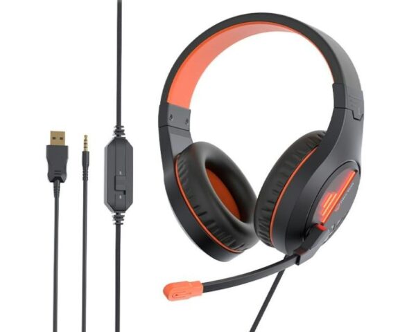 Meetion Headset MT-HP021  GAMING fekete-narancs