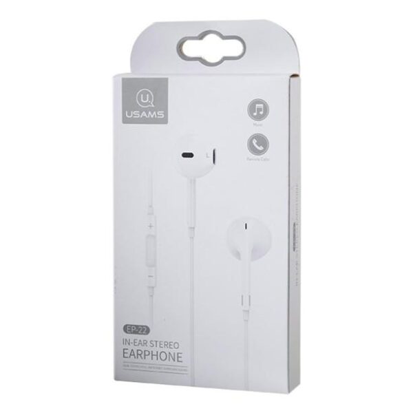 USAMS EP-22 fehér Headset 3.5 Jack