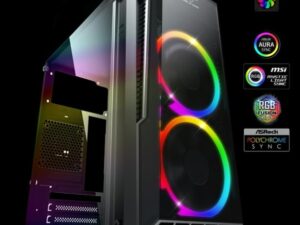 Spirit of Gamer Deathmatch 3 RGB fekete ablakos táp nélküli mATX ház