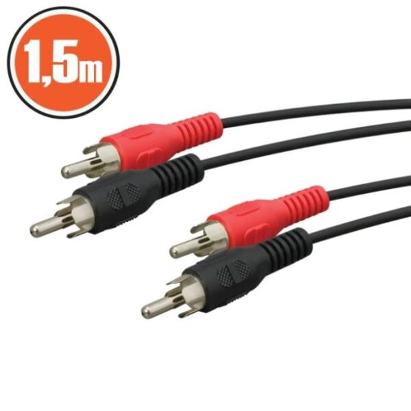 Audio kábel 2x RCA-2x RCA kábel 1,5m