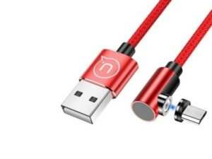 USB kábel A-B micro USB mágneses össz. kábel 1m piros USAMS