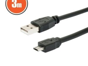 USB kábel A-B micro USB össz. kábel 3m USB 2.0 Delight