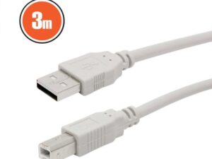 USB kábel A(M)-B 3m 2.0 nyomtató kábel szürke Delight