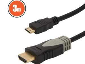 Kábel Mini HDMI/HDMI 3m aranyozott 1080p Delight