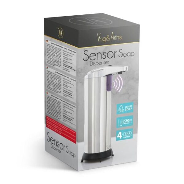 Bewello Automata szappanadagoló - 220 ml - álló - elemes - króm