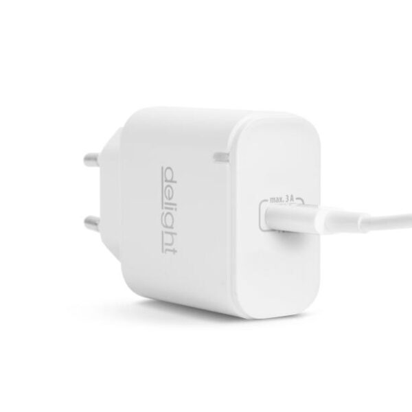 Delight 55046WH Hálózati Adapter Type-C PD20W gyorstöltéssel - fehér