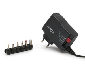 Delight 55056A AC Univerzális adapter Fekete 1000mA