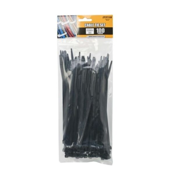 Handy vezetékkötegelő 100 db 200x3,6mm fekete