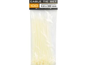 Handy vezetékkötegelő 100 db 200x4,6mm fehér