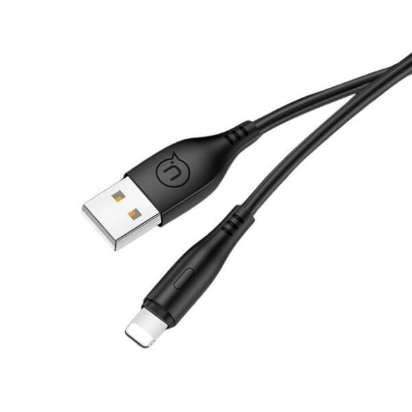 USAMS Lightning USB kábel Apple termékekhez fekete 1m
