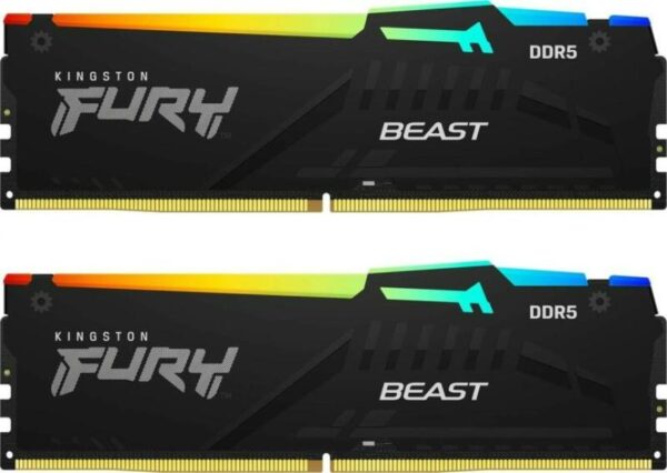 64GB/6000 DDR5 KINGSTON Beast RGB KF560C36BBEAK2-64 Black KIT2