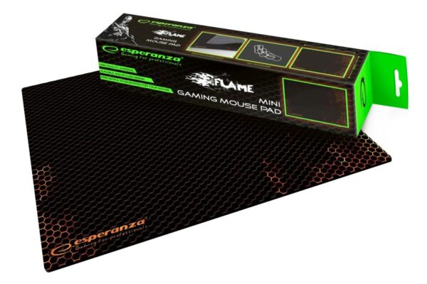 Esperanza Flame Mini Gamer fekete-narancs Egérpad