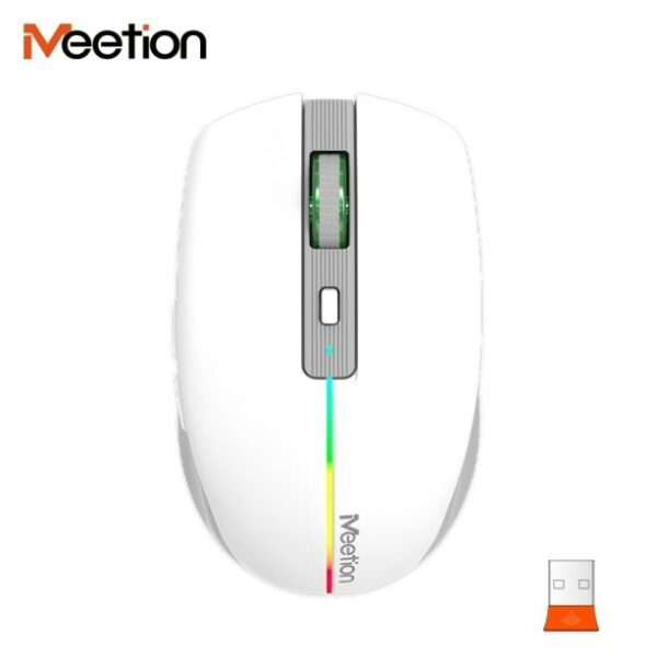 Meetion BTM002 fehér RGB wireless egér