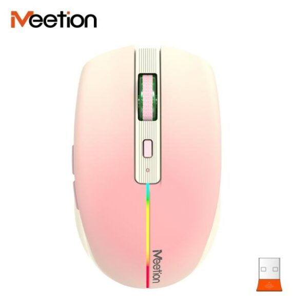 Meetion BTM002 pink RGB wireless egér