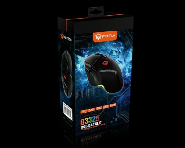 Meetion MT-G3325 fekete RGB USB egér