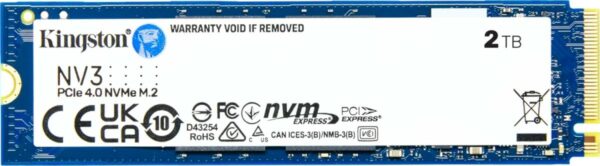 2TB Kingston NV3 M.2 PCIe SSD SNV3S/2000G