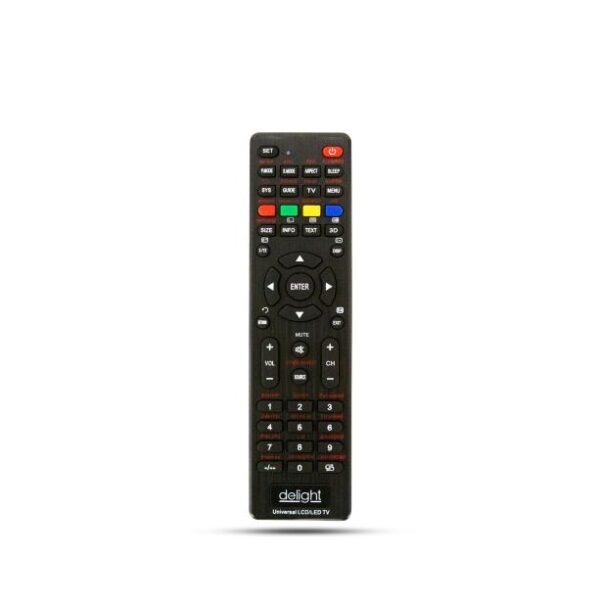 Delight Univerzális TV távirányító - 250+ típushoz - fekete - 2 x AAA