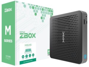 ZOTAC PC ZBOX, Intel Core i7 1360P 5GHz, HDMI, Displayport, 2xLAN, WIFI, BT, M.2 SSD hely, 3xUSB
