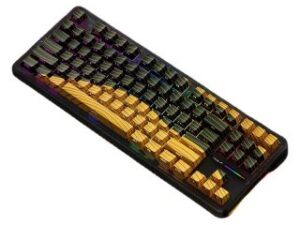 AULA F87 PRO Vezeték Nélküli Mechanikus Gamer Billentyűzet - Fekete-Sárga
