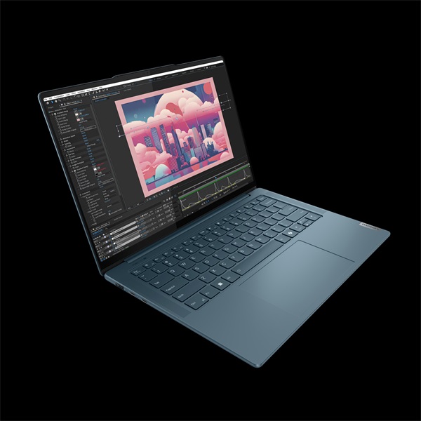 LENOVO Yoga Pro 7 14AHP9, 14.5" 2.5K, AMD Ryzen 7-8845HS, 16GB, 512GB SSD, nV RTX 3050 6GB, NoOS, Tidal Teal - Image 2