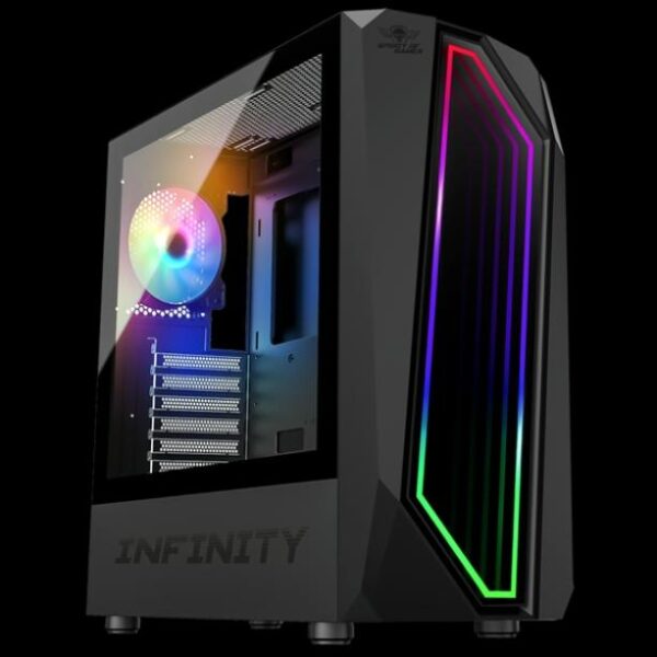 Spirit of Gamer INFINITY Black RGB fekete ablakos táp nélküli ATX ház