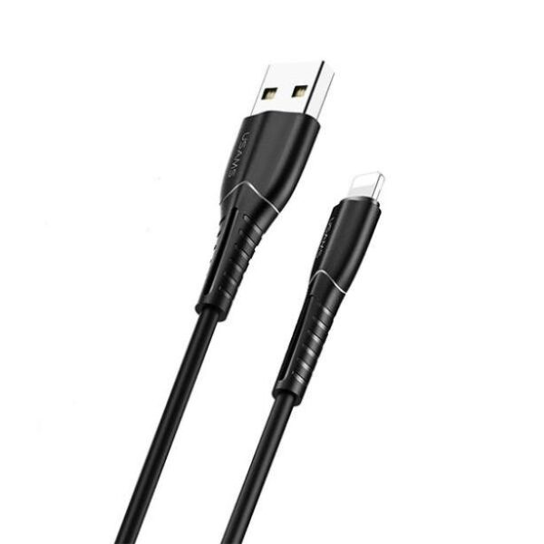 USAMS SJ364USB01 flexibilis Lightning töltő-és adatkábel fekete 1m 2A