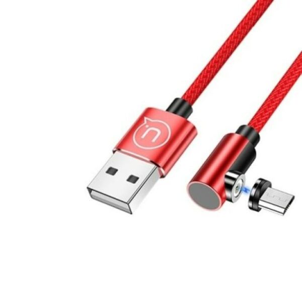 USB kábel A-B micro USB mágneses össz. kábel 1m piros USAMS