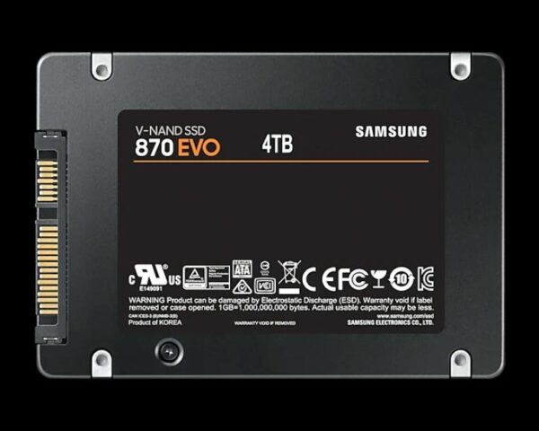 4TB Samsung 870 Evo SATA3 2,5" 3D NAND Basic SSD MZ-77E4T0B/EU