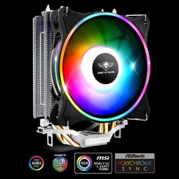 Spirit of Gamer AIRCOOLER 120 MM ARGB Univerzális CPU hűtő