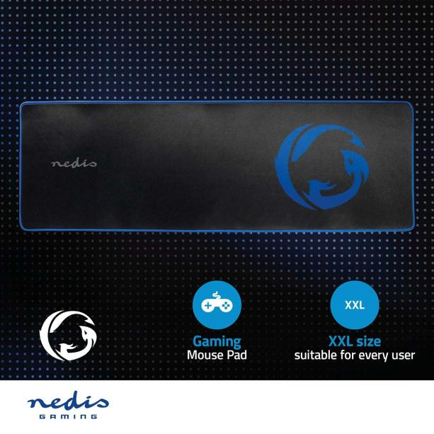 Nedis GMPD300BK gamer egérpad XXL