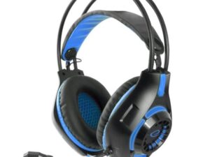 Esperanza EGH420B DeathStrike Jack 3.5mm / USB fekete-kék gamer fejhallgató