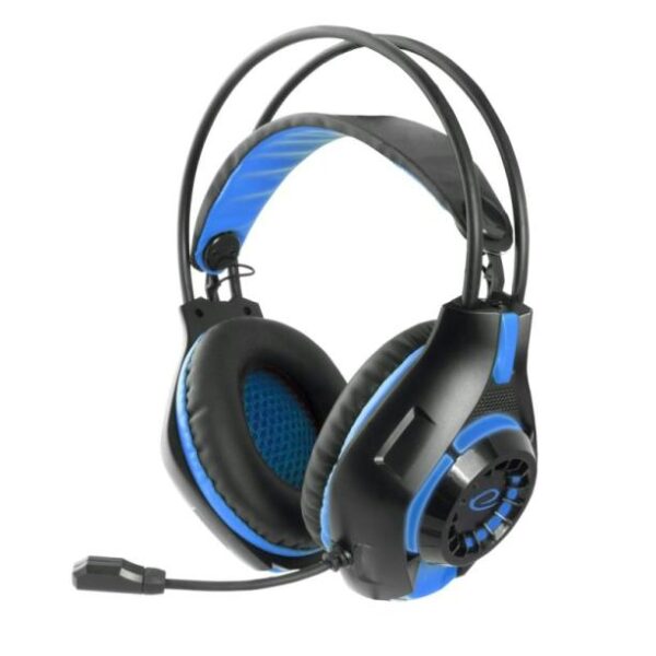 Esperanza EGH420B DeathStrike Jack 3.5mm / USB fekete-kék gamer fejhallgató