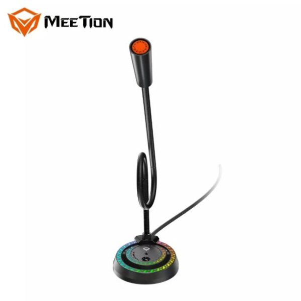 Meetion MC14 fekete RGB Gamer és konferencia asztali mikrofon