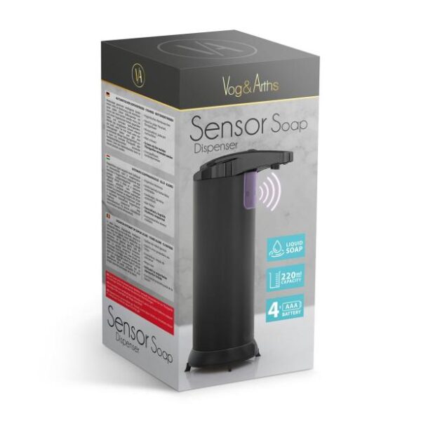 Bewello Automata szappanadagoló - 220 ml - álló - elemes - fekete