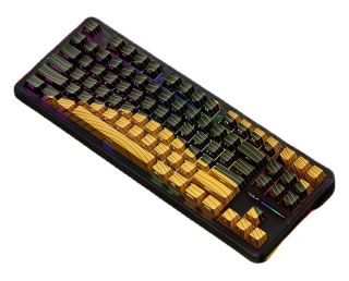 AULA F87 PRO Vezeték Nélküli Mechanikus Gamer Billentyűzet - Fekete-Sárga