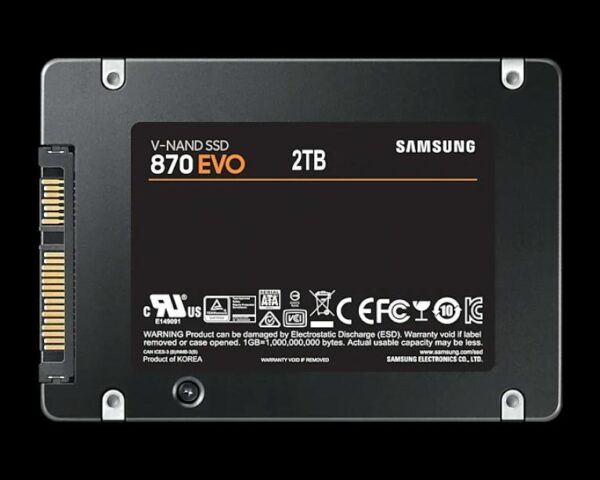 2TB Samsung 870 Evo SATA3 2,5" 3D NAND Basic SSD MZ-77E2T0B/EU