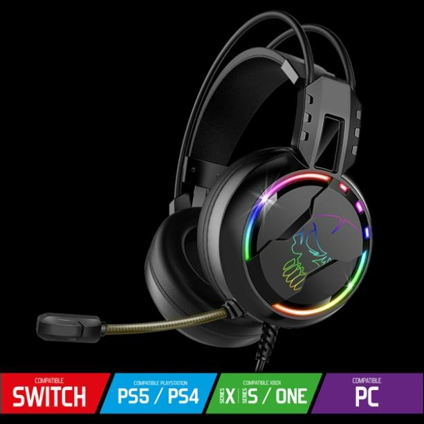 Spirit of Gamer PRO-H7 fekete RGB Headset