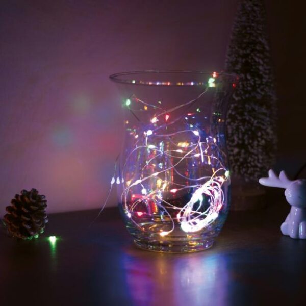 Delight 58041B Karácsonyi LED fényfüzér - 5 m - 50 LED - multicolor - 3 x A