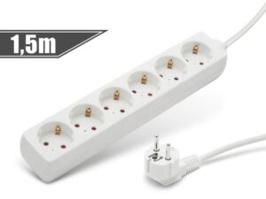 Delight 6 foglalatos 220V 1,5m fehér elosztó