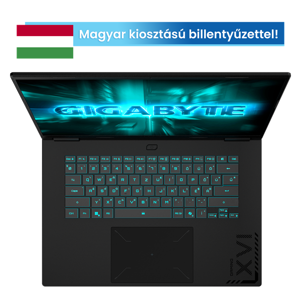 GIGABYTE GAMING A16 3VH 16" WUXGA (165Hz), AMD Ryzen 7 260 (8C/5.1Ghz), 16GB, 1TB SSD, RTX 5060, Magyar billentyű