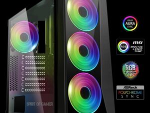 Spirit of Gamer GHOST III RGB fekete ablakos táp nélküli ház