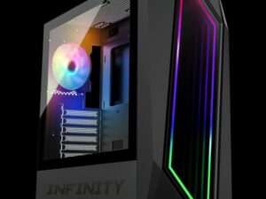 Spirit of Gamer INFINITY Black RGB fekete ablakos táp nélküli ATX ház