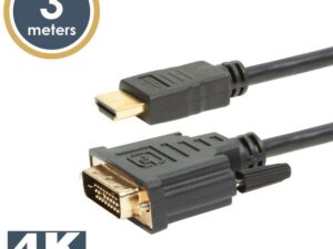 Kábel DVI-D/HDMI 3m 4K Delight