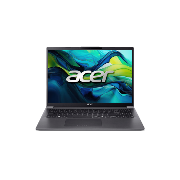ACER Aspire A16-71M-77CC, 16" WUXGA, Intel Core Ultra 7 155H, 16GB, 1TB SSD, UMA, DOS, acélszürke